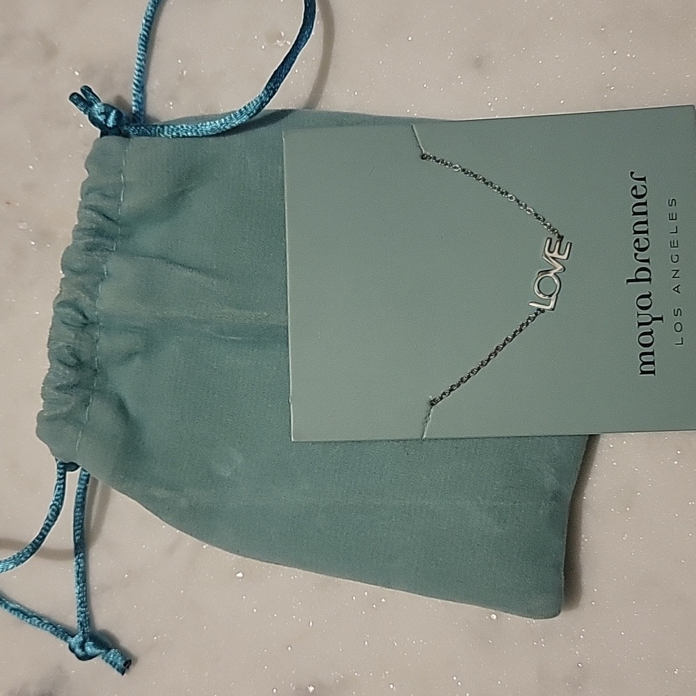 Maya Brenner Silvertone 'LOVE' Chain Bracelet